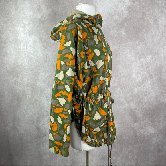 Numph Anthropologie Lenny Heart Camo Cotton Jacket Sz 38 US 8 - Picture 7 of 10